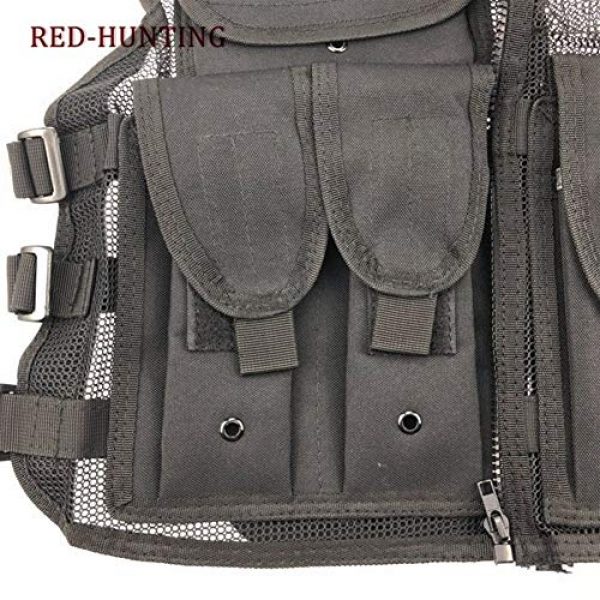 Shefure Airsoft Tactical Vest 6 Shefure New Adjustable Tactical Combat Training Vest Lightweight Mesh Tactical Breathable Vest Black
