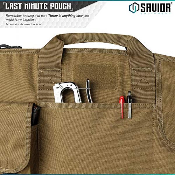 Savior Equipment Rifle Case 4 Savior Equipment The Patriot Single Scoped Long Rifle Case Gun Bag w/Padded Handle - Adjustable Sling, Dual Lockable Zippers, Multiple Magazine Holder Pouch, Available Length in 35" 41" 45"