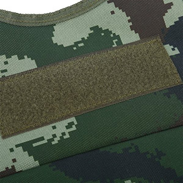 Fishlor Airsoft Tactical Vest 4 Fishlor Adjustable Camouflage Vest, Children Camouflage V-Neckline Vest with Multi Pocket for Outdoor Hunting Game(Jungle Camouflage L)