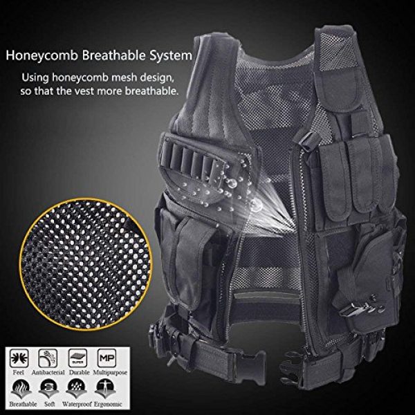 TongBF Airsoft Tactical Vest 7 TongBF Tactical Outdoor Military CS Field Vest Ultra-Light Breathable Combat Training Adjustable Vest