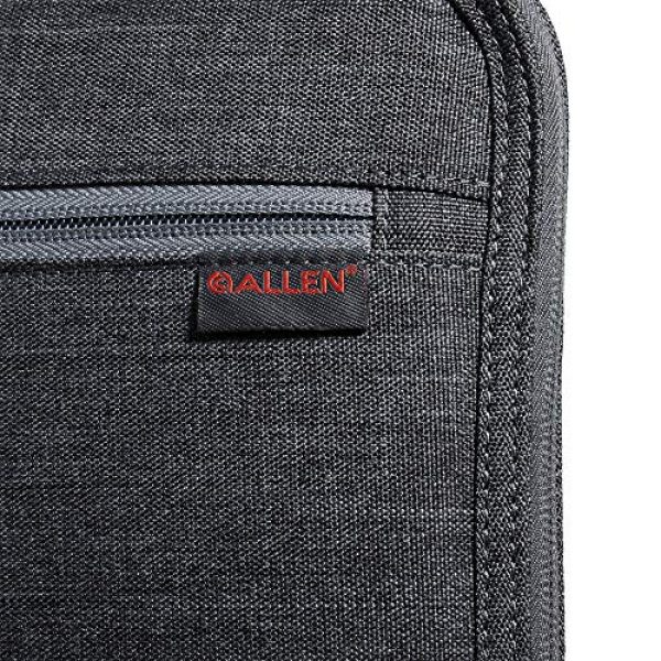 Allen Company Pistol Case 6 Allen Company 11 inch Auto-Fit 2.0 Deluxe Handgun Case, Gray/Red