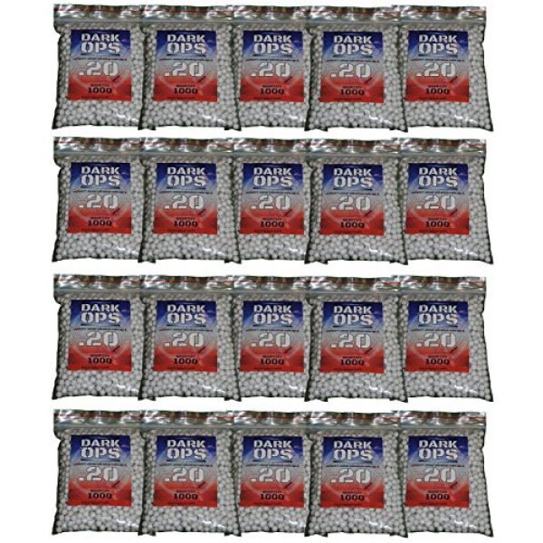 Dark Ops Airsoft Airsoft BB 1 Dark Ops Airsoft BBS .20g 6mm - Perfect Spherical Sniper Rifle Pistol Ammo