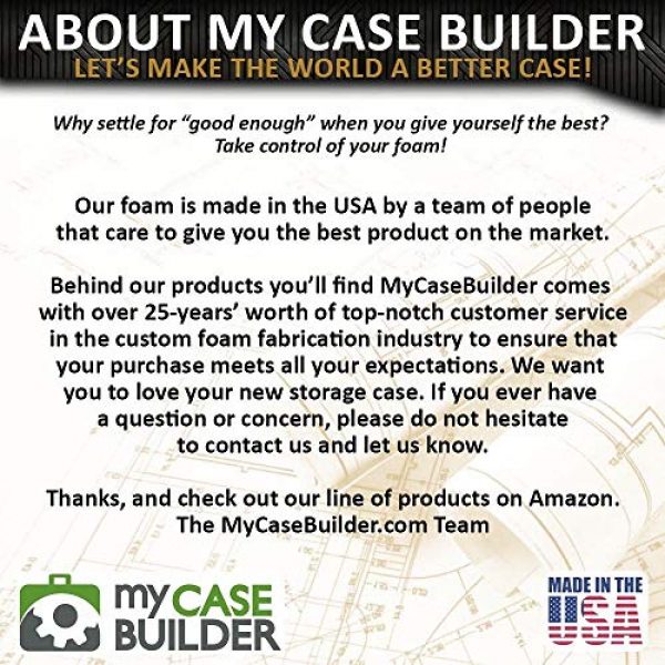 MY CASE BUILDER Pistol Case 6 Pistol & Magazine Storage Foam Insert for Apache 4800 Case - 2 Piece Set - Pre-Cut Military Grade Polyethylene Base and Protective Lid Liner (Case Not Included)