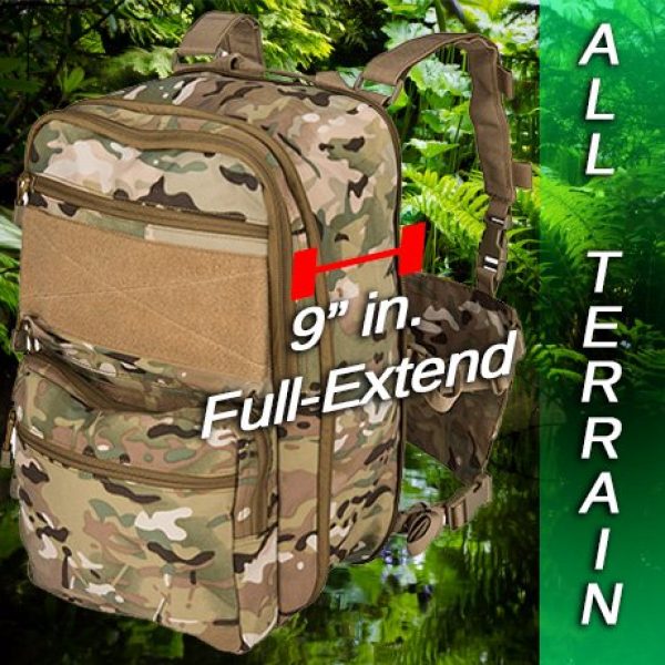 Lancer Tactical Airsoft Tactical Vest 2 Lancer Tactical 1000D Nylon QD Chest Rig and Backpack Combo (CAMO)