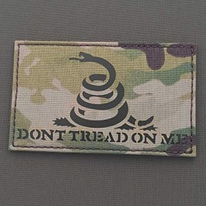Tactical Freaky Airsoft Morale Patch 1 Tactical Freaky Large IR Multicam Gadsden Flag 3x5 America Big DTOM Dont Tread On Me Plate Carrier Chest Patch