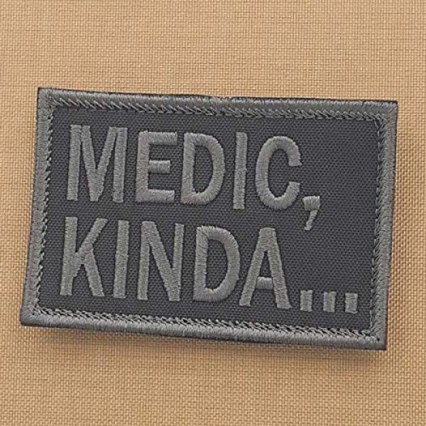 LEGEEON Airsoft Morale Patch 1 LEGEEON Subdued Medic Kinda 2x3.25 Blackout Morale Tactical Military Touch Fastener Patch