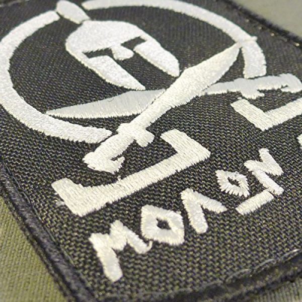 LEGEEON Airsoft Morale Patch 3 LEGEEON Spartan Molon Labe Tactical Morale Army Milspec Embroidered Sew Iron on Patch