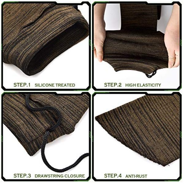 BBTO Rifle Case 3 BBTO 3 Pieces Knit Gun Socks Silicone Treated Gun Socks Rifle Protector Sleeves Breathable Gun Covers with Drawstring Closure Anti-Rust Gun Socks for Rifles Shotgun, 55 Inch