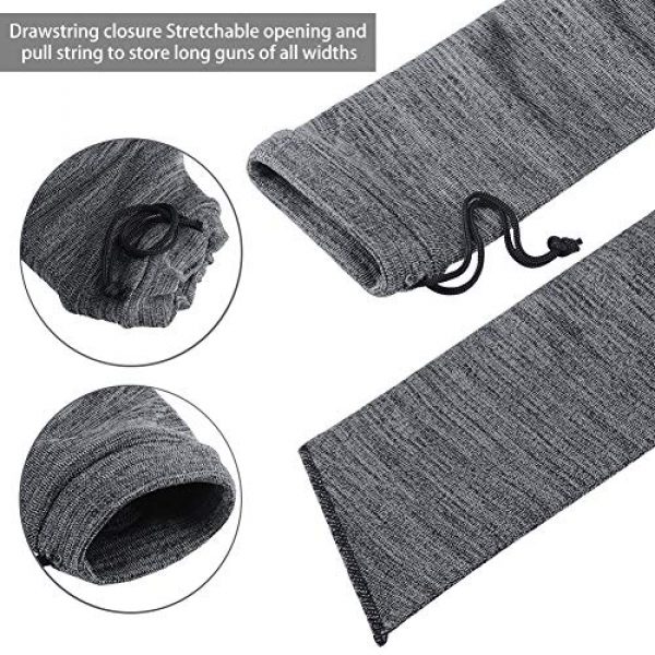 TW TWOD Rifle Sock 3 Twod Gun Socks for Rifle/Shotguns with or Without Scope Storage, Anti-Rust, Silicone Treated, Drawstring Closure 54 Inches and 16 Inches