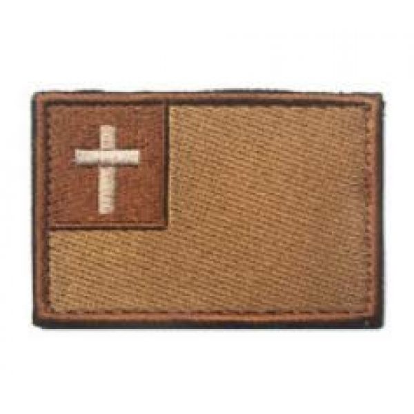 Embroidered Patch Airsoft Morale Patch 2 2pc Christian Flag Jesus Christ Catholic Cross 3D Tactical Patch Military Embroidered Morale Tags Badge Embroidered Patch DIY Applique Shoulder Patch Embroidery Gift Patch