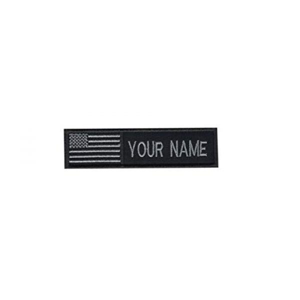DREAM ARMY Airsoft Morale Patch 1 USA Flag American Flag Custom Name Text Embroidered Morale Patch Hook Backing