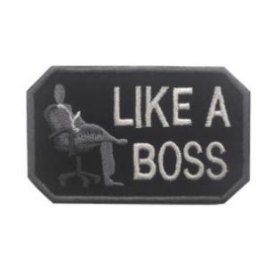 Tactical Embroidery Patch Airsoft Morale Patch 1 Like A Boss Tactical Embroidery Patch Hook & Loop Morale Patch Military Patch for Clothing Accessory Backpack Armband (Black)