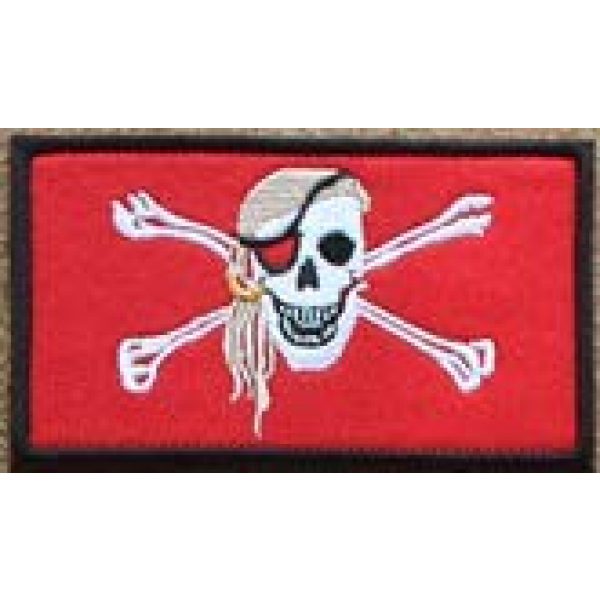 Tactical Embroidery Patch Airsoft Morale Patch 1 Pirate Skull Embroidery Patch Military Tactical Morale Patch Badges Emblem Applique Hook Patches for Clothes Backpack Accessories