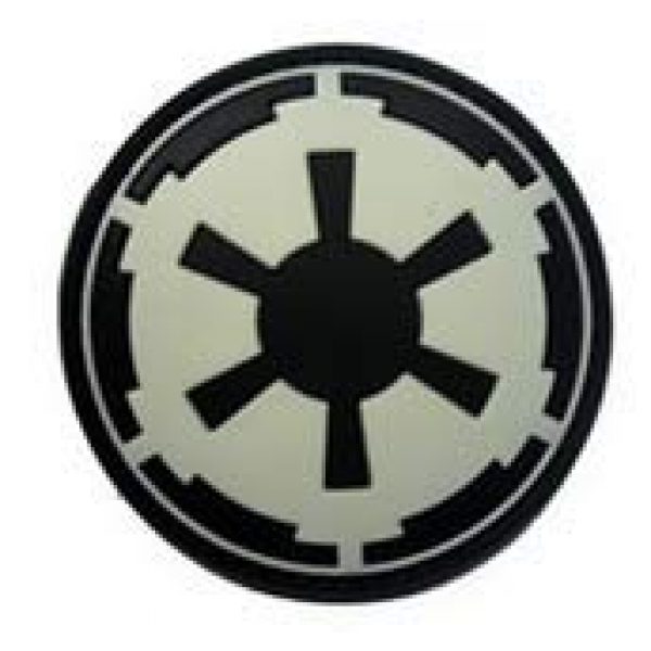 Tactical PVC Patch Airsoft Morale Patch 1 Star Wars Imperial Galactic Empire Morale Military Patch 3D PVC Rubber Tactical Rubber Hook Patch (Noctilucous)