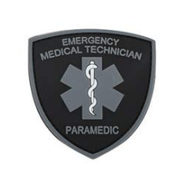 Tactical PVC Patch Airsoft Morale Patch 1 Medical Technician Paramedic PVC Military Tactical Morale Patch Badges Emblem Applique Hook Patches for Clothes Backpack Accessories