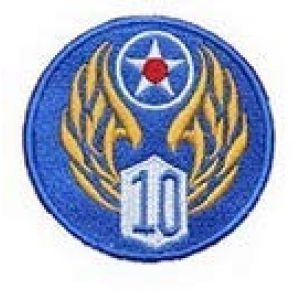 Tactical Embroidery Patch Airsoft Morale Patch 1 10th Air Force USAF Embroidery Patch Military Tactical Morale Patch Badges Emblem Applique Hook Patches for Clothes Backpack Accessories
