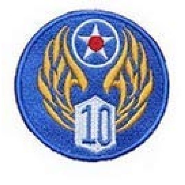 Tactical Embroidery Patch Airsoft Morale Patch 1 10th Air Force USAF Embroidery Patch Military Tactical Morale Patch Badges Emblem Applique Hook Patches for Clothes Backpack Accessories
