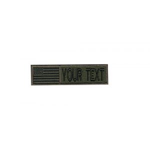 YOZJONGNGG Airsoft Morale Patch 1 Custom Name Text American Flag T Morale Patch Hook Backing (Green Army Color)