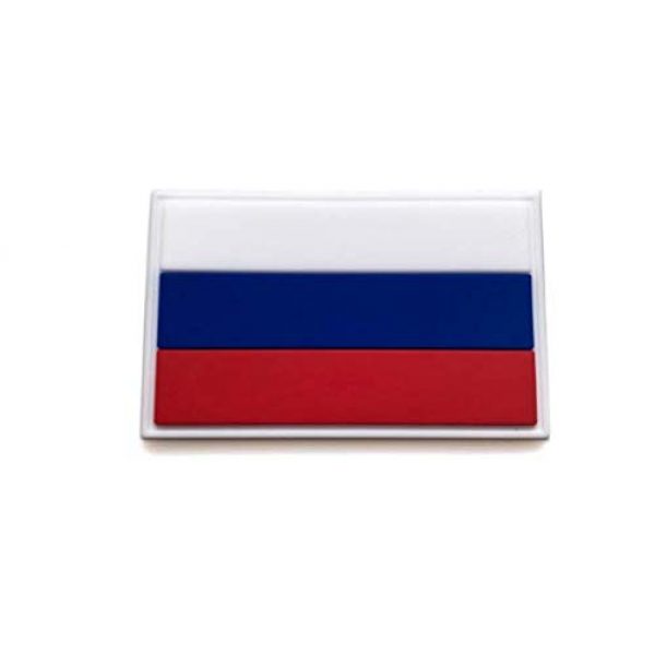 Tactical PVC Patch Airsoft Morale Patch 3 Russia Flag PVC Military Tactical Morale Patch Badges Emblem Applique Hook Patches for Clothes Backpack Accessories