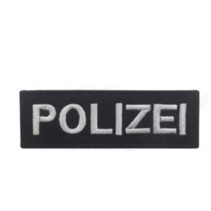 Embroidered Patch Airsoft Morale Patch 1 Small Size Polizei Germany 3D Tactical Patch Military Embroidered Morale Tags Badge Embroidered Patch DIY Applique Shoulder Patch Embroidery Gift Patch