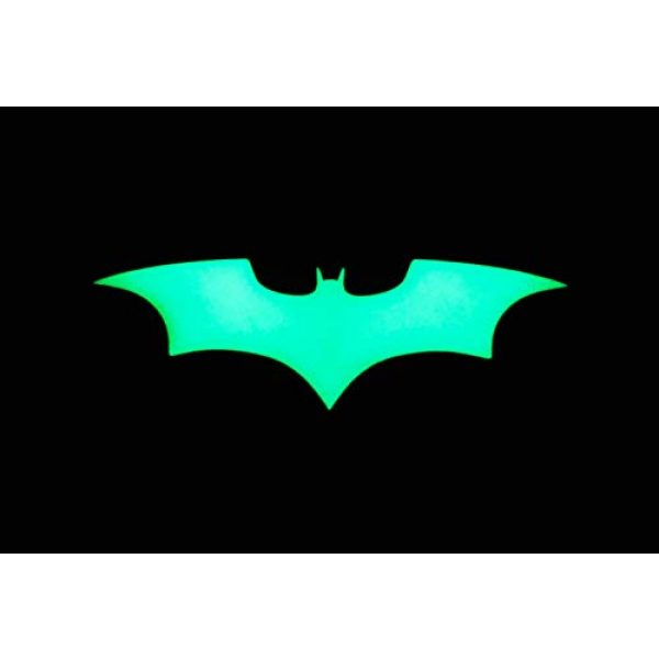 Empire Tactical USA Airsoft Morale Patch 2 The Batman Wings - Glow in The Dark - Comic Dark Knight Symbol PVC Morale Patch