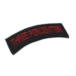 Tactical Embroidery Patch Airsoft Morale Patch 1 Three Percenter Tactical Embroidery Patch Hook & Loop Morale Patch Military Patch for Clothing Accessory Backpack Armband