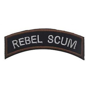 Embroidery Patch Airsoft Morale Patch 1 Rebel Scum Military Hook Loop Tactics Morale Embroidered Patch