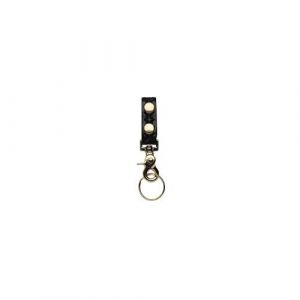 Boston Leather Tactical Pouch 1 Boston Leather 5436-3-B Black Belt Keeper w/Deluxe Swivel Key Ring Combo