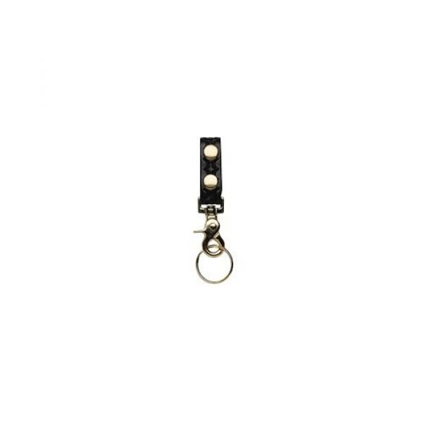 Boston Leather Tactical Pouch 1 Boston Leather 5436-3-B Black Belt Keeper w/Deluxe Swivel Key Ring Combo
