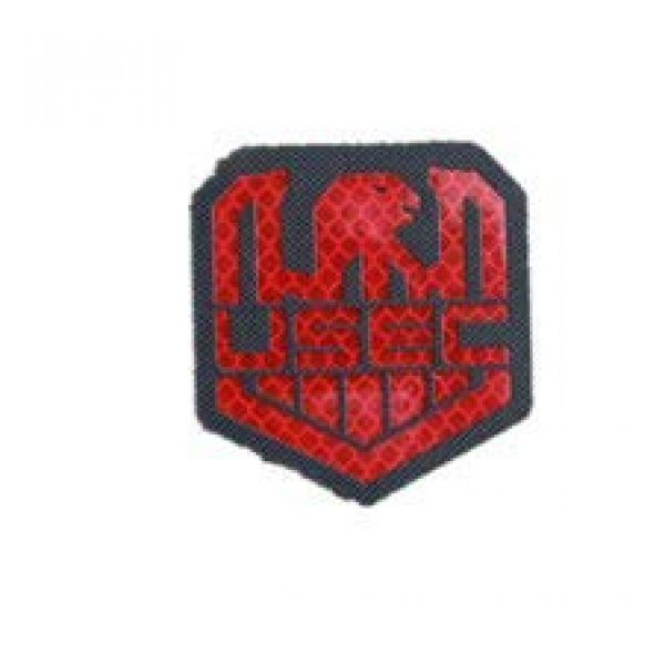 Tactical Embroidery Patch Airsoft Morale Patch 1 IR USEC Escape from Tarkov Infrared Reflective Tactical Embroidery Patch Hook & Loop Morale Patch Military Patch for Clothing Accessory Backpack Armband (red)