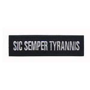 Embroidery Patch Airsoft Morale Patch 1 SIC Semper TYRANNIS Embroidery Patch Military Tactical Clothing Accessory Backpack Armband Sticker Gift Patch Decorative Patch Embroidered Patch
