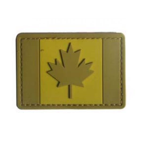 Tactical PVC Patch Airsoft Morale Patch 3 Canada Flag PVC Military Tactical Morale Patch Badges Emblem Applique Hook Patches for Clothes Backpack Accessories