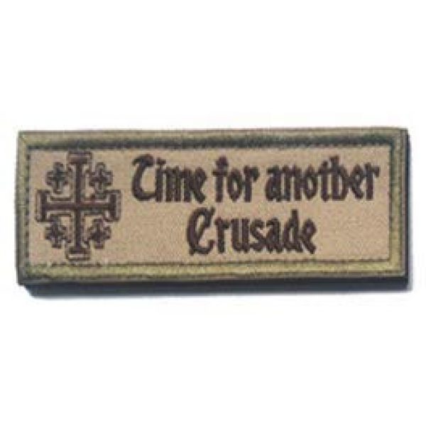 Military Embroidered Patch Airsoft Morale Patch 2 Time for Another Crusade Tactical Morale Military Embroidered Patch