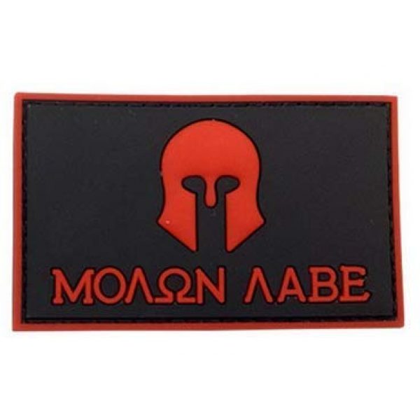 Tactical PVC Patch Airsoft Morale Patch 3 Warrior Sparta Molon Labe Morale Military Patch 3D PVC Rubber Tactical Rubber Hook Patch (3pcs)