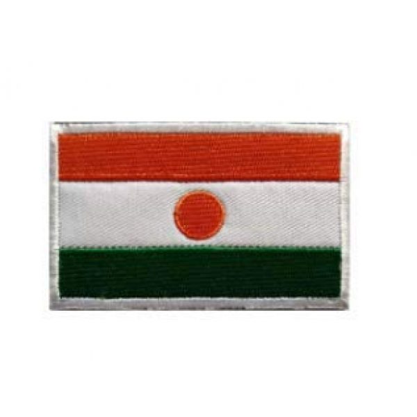 Tactical Embroidery Patch Airsoft Morale Patch 1 Niger Flag Embroidery Patch Military Tactical Morale Patch Badges Emblem Applique Hook Patches for Clothes Backpack Accessories