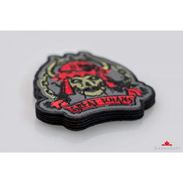Embrosoft Airsoft Morale Patch 3 Fallout New Vegas Great Khans Gang Emblem Embroidered Patch Iron On (3.5" x 3.3")