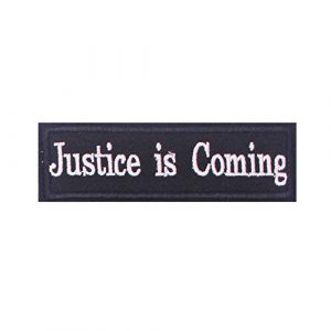 DATOUWEN ACCESSARY Airsoft Morale Patch 1 ZHDTW Tactical Morale Patches Words Justice is Coming with Hook and Loop for Tactical Backpacks (DT-024)