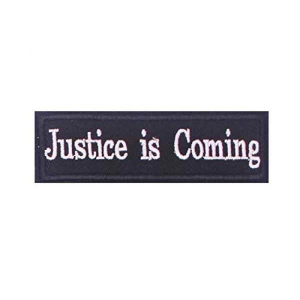 DATOUWEN ACCESSARY Airsoft Morale Patch 1 ZHDTW Tactical Morale Patches Words Justice is Coming with Hook and Loop for Tactical Backpacks (DT-024)