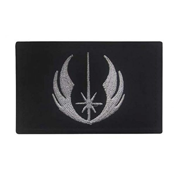 Tactical Embroidery Patch Airsoft Morale Patch 1 Star Wars Jedi Order Logo Tactical Embroider Hook & Loop Morale Patch Military Patch for Clothing Accessory Backpack Armband (color2)