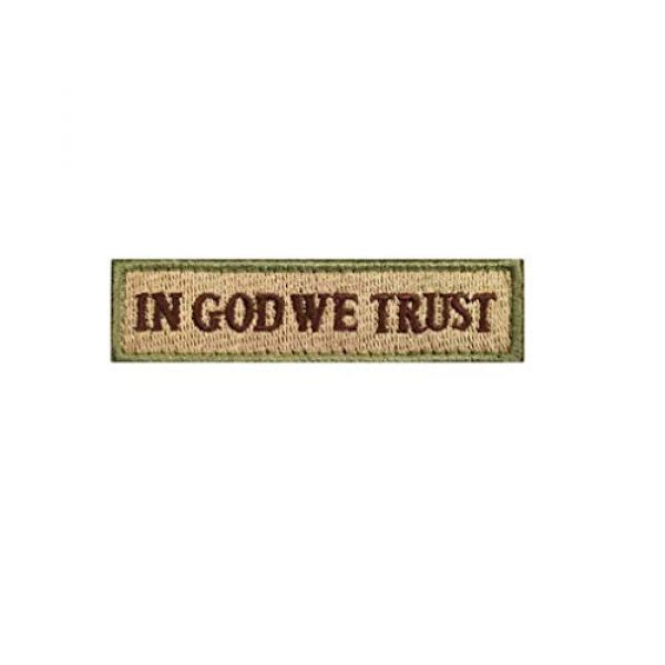 Chien Airsoft Morale Patch 3 Chien Tactical Morale Embroidery Patch Funny Military Patch USA Flag Full Embroidered Appliques for Caps Bags Vests Military Uniforms (2 Pieces Multitan(USA+in GOD WE Trust))