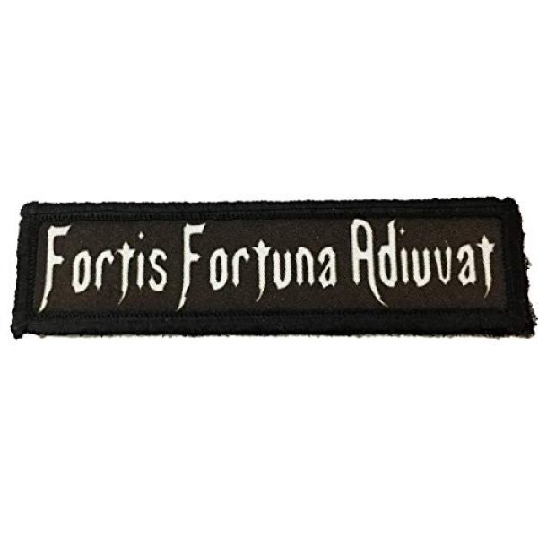 RedheadedTshirts Airsoft Morale Patch 1 1x4" Fortis Fortuna Adiuvat" Morale Patch Hook and Loop Made in The USA