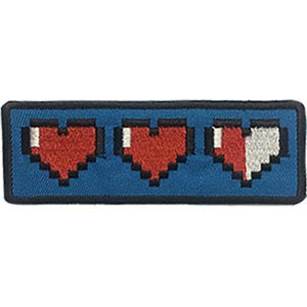 Original Famous Patches & Appliques Airsoft Morale Patch 1 Video Games Heart Lives x3 - Sew Iron on, Embroidered Original Artwork - Patch - 1.1" X 3.15"