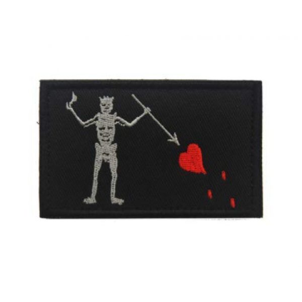 Tactical Embroidery Patch Airsoft Morale Patch 1 'Blackbeard Pirate' Jack Rackham Skull Embroidery Patch Military Tactical Morale Patch Badges Emblem Applique Hook Patches for Clothes Backpack Accessories