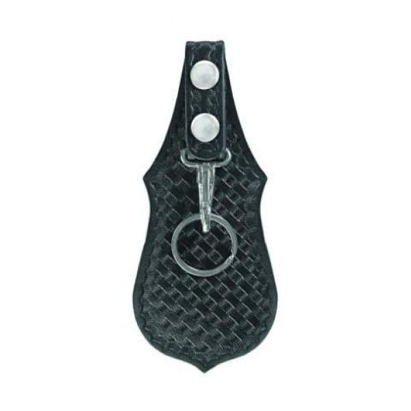 HERO'S PRIDE DUTY GEAR Tactical Pouch 1 Air-Tek Key Holder Scabbard - Nickel Snap - Basketweave Finish