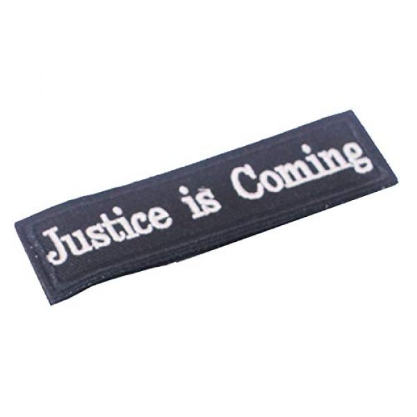 DATOUWEN ACCESSARY Airsoft Morale Patch 2 ZHDTW Tactical Morale Patches Words Justice is Coming with Hook and Loop for Tactical Backpacks (DT-024)