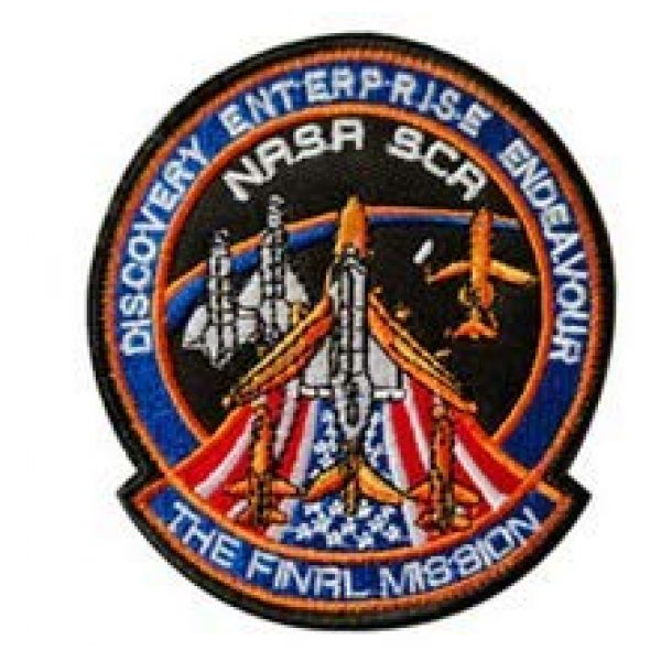 Tactical Embroidery Patch Airsoft Morale Patch 1 NASA Space Shuttle Endeavour STS-134 LOT Patch SCA Final Mission Fustel. Tactical Embroidery Patch Hook & Loop Morale Patch Military Patch for Clothing Accessory Backpack Armband