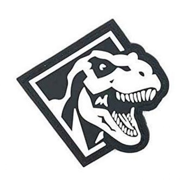 PVC PATCH Airsoft Morale Patch 1 Tyrannosaurus T-Rex Dinosaur Military Hook Loop Tactics Morale PVC Patch (color1)