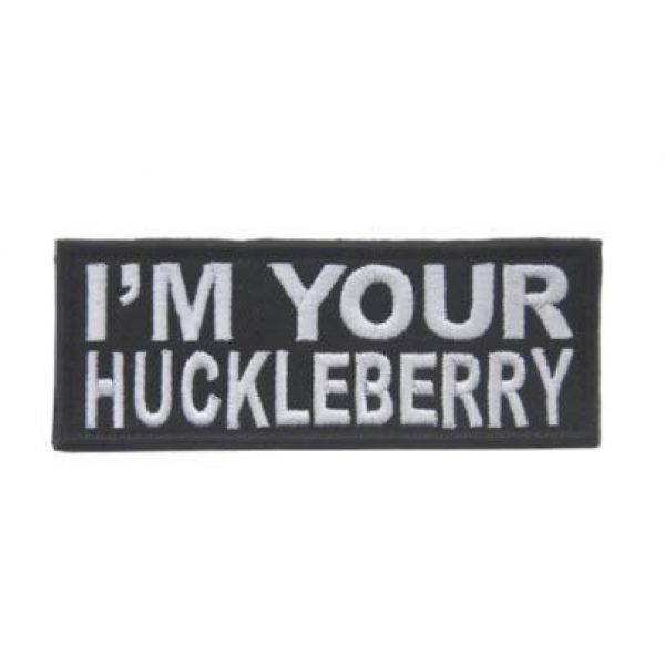 Tactical Embroidery Patch Airsoft Morale Patch 1 I'm Your Huckleberry Tactical Embroidery Patch Hook & Loop Morale Patch Military Patch for Clothing Accessory Backpack Armband