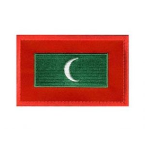 Tactical Embroidery Patch Airsoft Morale Patch 1 Maldives Flag Embroidery Patch Military Tactical Morale Patch Badges Emblem Applique Hook Patches for Clothes Backpack Accessories