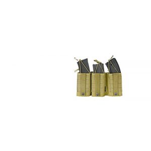 Airsoft Tactical Pouch 1 AirSoft AMA Tactical M4 Triple Wedge Mag Pouch - Khaki